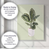 Potted Green House Plant Illustration Canvas Wall Art Print Decor Picture Ready to Hang