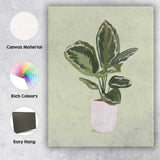 Potted Green House Plant Illustration Canvas Wall Art Print Decor Picture Ready to Hang