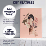 Soft Pink Magnolia Woman Floral Portrait Canvas Wall Art Print Decor Picture Ready to Hang