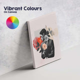Modern Floral Suit Man Collage Portrait Canvas Wall Art Print Decor Picture Ready to Hang
