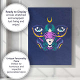 Mystic Blindfold Butterfly Woman Illustration Canvas Wall Art Print Decor Picture Ready to Hang