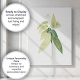 Green Botanical Leaf Study Illustration Canvas Wall Art Print Decor Picture Ready to Hang