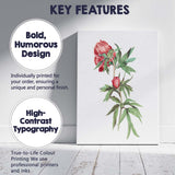 Red Peony Botanical Flower Study Canvas Wall Art Print Decor Picture Ready to Hang