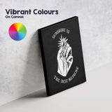 Black Sunshine Medicine Hand Illustration Canvas Wall Art Print Decor Picture Ready to Hang