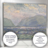 Soft Watercolour Mountain Lake Tranquil Blue Landscape Canvas Wall Art Print Decor Picture Ready to Hang