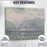 Soft Watercolour Mountain Lake Tranquil Blue Landscape Canvas Wall Art Print Decor Picture Ready to Hang