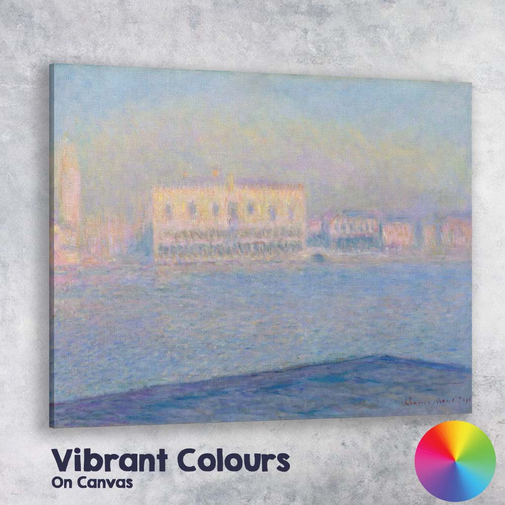 Pastel Impressionist Venetian Canal Waterscape Cityscape Canvas Wall Art Print Decor Picture Ready to Hang