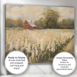 Rustic Red Barn Wildflower Meadow Country Landscape Canvas Wall Art Print Decor Picture Ready to Hang