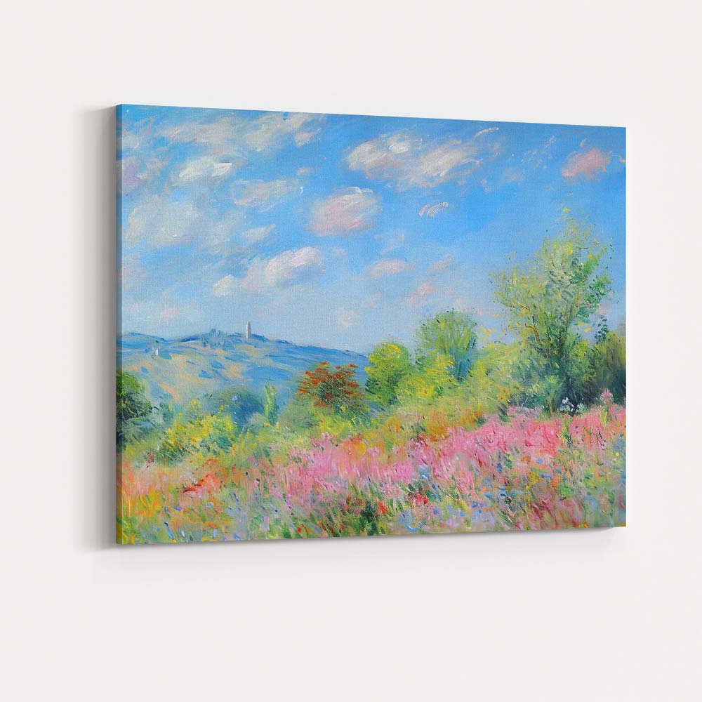 Colourful Wildflower Meadow Summer Countryside Landscape Canvas Wall Art Print Decor Picture Ready to Hang