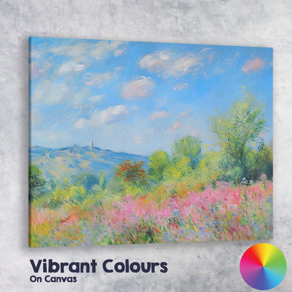 Colourful Wildflower Meadow Summer Countryside Landscape Canvas Wall Art Print Decor Picture Ready to Hang