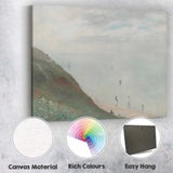 Peaceful Coastal Cliffs Sailboats Misty Seascape Landscape Canvas Wall Art Print Decor Picture Ready to Hang