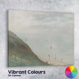 Peaceful Coastal Cliffs Sailboats Misty Seascape Landscape Canvas Wall Art Print Decor Picture Ready to Hang