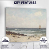 Coastal Sailboat Seascape Beach Impressionist Canvas Wall Art Print Decor Picture Ready to Hang