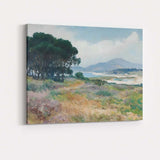 Pastel Wildflower Meadow Lake Mountain Landscape Canvas Wall Art Print Decor Picture Ready to Hang