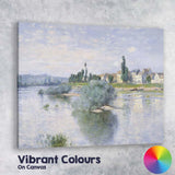Impressionist Riverside French Village Waterscape Landscape Canvas Wall Art Print Decor Picture Ready to Hang