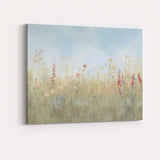 Soft Pastel Wildflower Meadow Summer Field Landscape Canvas Wall Art Print Decor Picture Ready to Hang