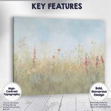 Soft Pastel Wildflower Meadow Summer Field Landscape Canvas Wall Art Print Decor Picture Ready to Hang