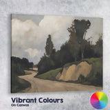 Impressionist Country Lane Woodland Landscape Moody Summer Sky Canvas Wall Art Print Decor Picture Ready to Hang