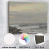 Stormy Ocean Waves Rocky Shore Seascape Impressionist Canvas Wall Art Print Decor Picture Ready to Hang