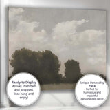 Minimalist Moody Woodland Silhouette Cloudscape Landscape Canvas Wall Art Print Decor Picture Ready to Hang