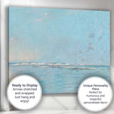 Calm Blue Ocean Horizon Minimalist Coastal Seascape Canvas Wall Art Print Decor Picture Ready to Hang