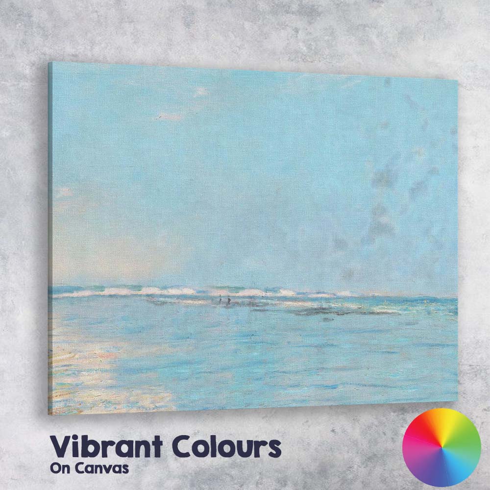 Calm Blue Ocean Horizon Minimalist Coastal Seascape Canvas Wall Art Print Decor Picture Ready to Hang