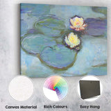 Impressionist Water Lily Pond Floral Botanical Painting Canvas Wall Art Print Decor Picture Ready to Hang