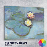Impressionist Water Lily Pond Floral Botanical Painting Canvas Wall Art Print Decor Picture Ready to Hang