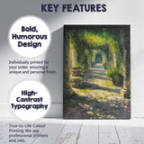 Sunlit Garden Archway Floral Courtyard Impressionist Canvas Wall Art Print Decor Picture Ready to Hang