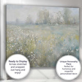 Dreamy Misty Wildflower Meadow Impressionist Landscape Canvas Wall Art Print Decor Picture Ready to Hang