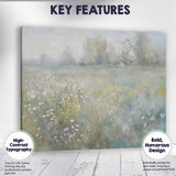 Dreamy Misty Wildflower Meadow Impressionist Landscape Canvas Wall Art Print Decor Picture Ready to Hang