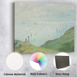 Monet Coastal Clifftop Sailboats Seascape Impressionist Canvas Wall Art Print Decor Picture Ready to Hang