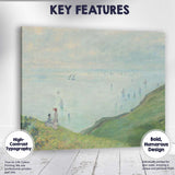 Monet Coastal Clifftop Sailboats Seascape Impressionist Canvas Wall Art Print Decor Picture Ready to Hang