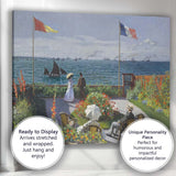 Monet Elegant Seaside Garden Coastal Promenade Canvas Wall Art Print Decor Picture Ready to Hang