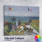 Monet Elegant Seaside Garden Coastal Promenade Canvas Wall Art Print Decor Picture Ready to Hang