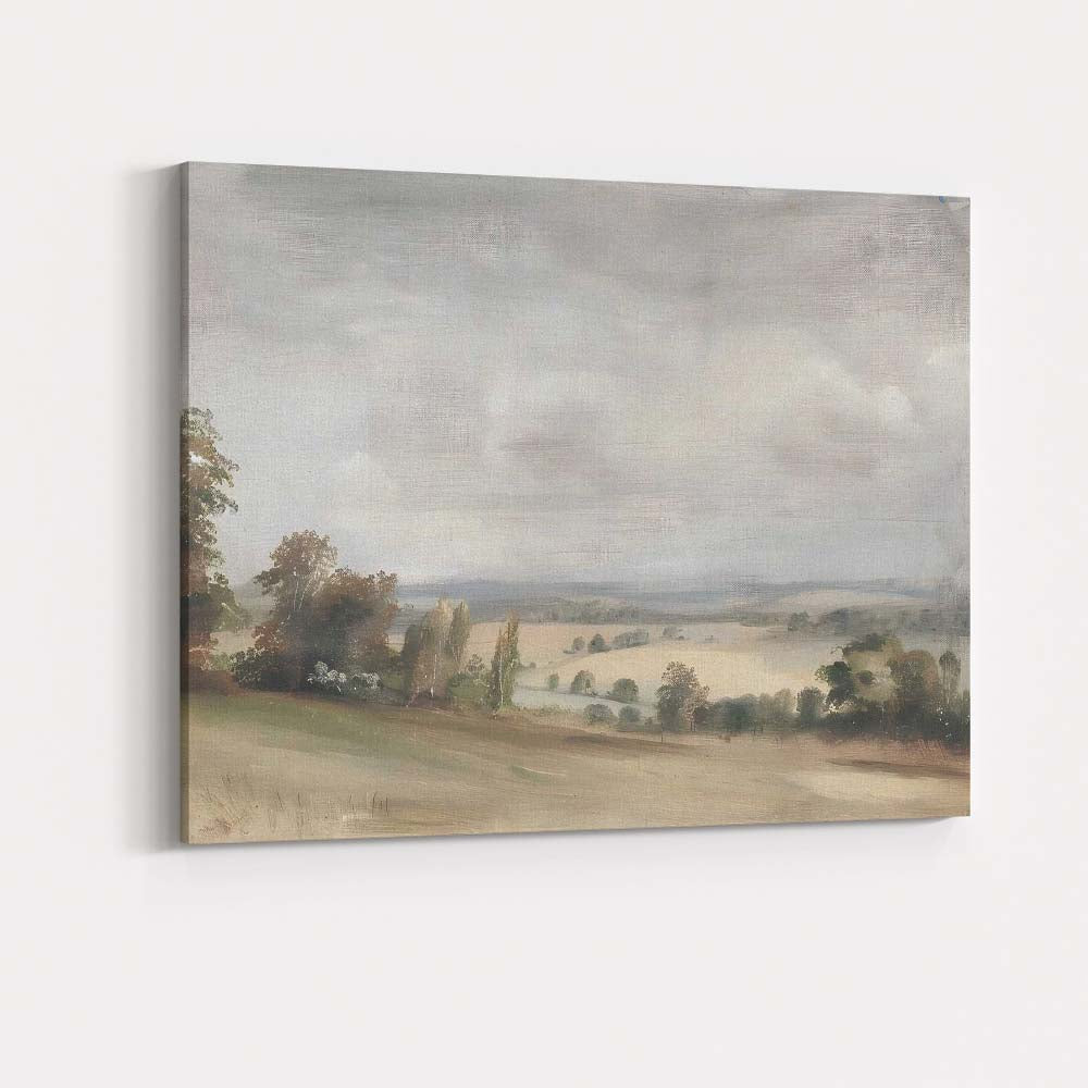 Soft Rolling Countryside Panoramic Landscape Impressionist Canvas Wall Art Print Decor Picture Ready to Hang