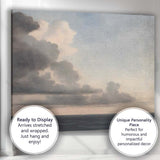 Dramatic Storm Clouds Over Calm Sea Minimalist Seascape Canvas Wall Art Print Decor Picture Ready to Hang