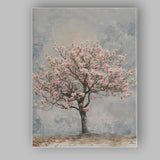 Blush Pink Magnolia Blossom Tree Impressionist Floral Canvas Wall Art Print Decor Picture Ready to Hang