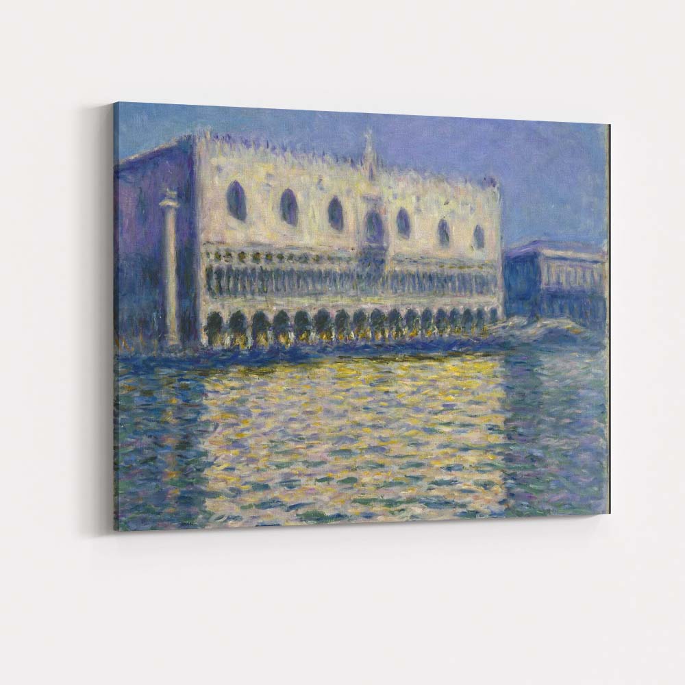 Venetian Palace Reflections Impressionist Canal Painting Canvas Wall Art Print Decor Picture Ready to Hang