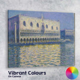 Venetian Palace Reflections Impressionist Canal Painting Canvas Wall Art Print Decor Picture Ready to Hang
