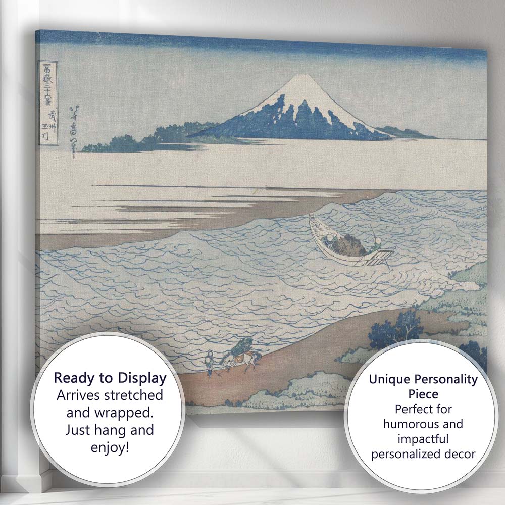 Japanese Mount Fuji Woodblock Landscape Print Canvas Wall Art Print Decor Picture Ready to Hang