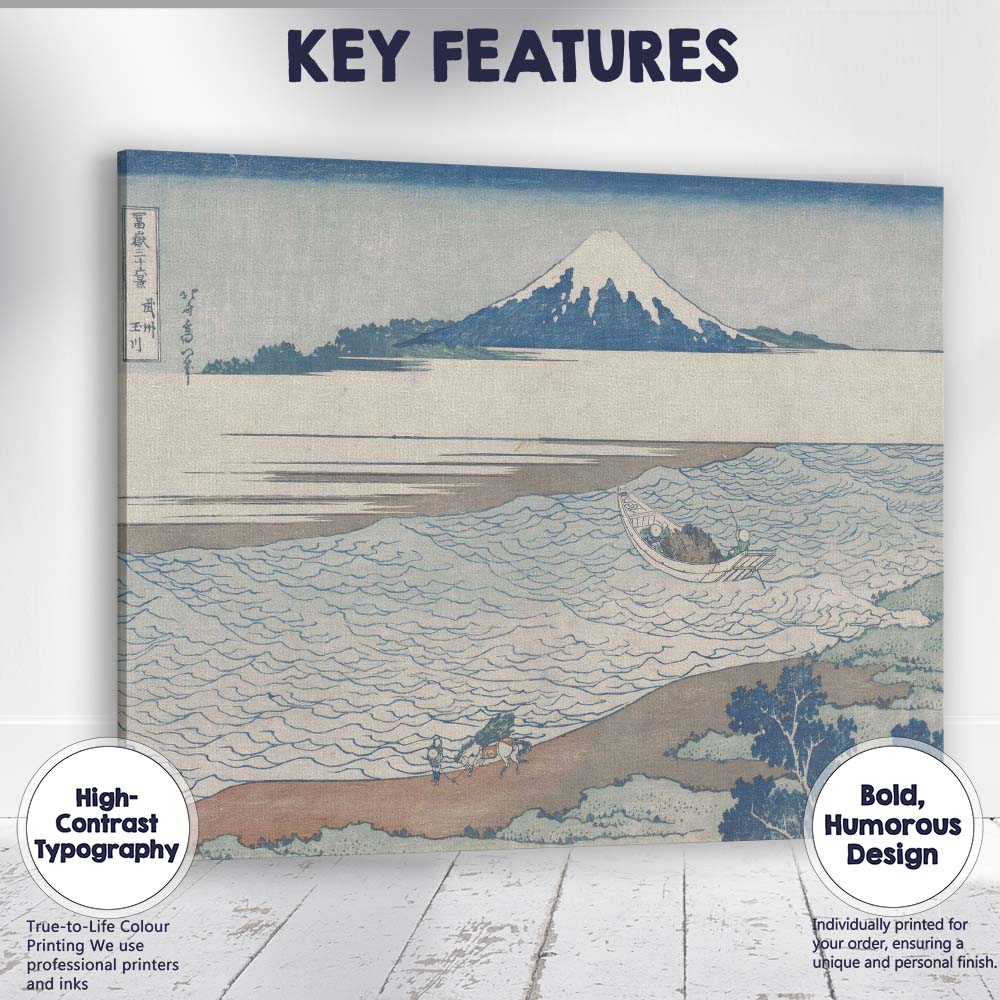 Japanese Mount Fuji Woodblock Landscape Print Canvas Wall Art Print Decor Picture Ready to Hang