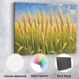 Golden Wheat Field Rustic Countryside Oil Painting Canvas Wall Art Print Decor Picture Ready to Hang