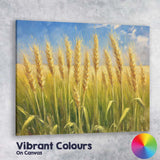 Golden Wheat Field Rustic Countryside Oil Painting Canvas Wall Art Print Decor Picture Ready to Hang