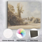 Elegant Country Estate Watercolour Landscape Painting Canvas Wall Art Print Decor Picture Ready to Hang