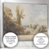 Elegant Country Estate Watercolour Landscape Painting Canvas Wall Art Print Decor Picture Ready to Hang