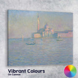 Soft Impressionist Venice Grand Canal Waterscape Gondola Scene Canvas Wall Art Print Decor Picture Ready to Hang