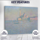 Soft Impressionist Venice Grand Canal Waterscape Gondola Scene Canvas Wall Art Print Decor Picture Ready to Hang