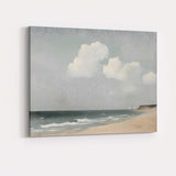 Minimalist Tranquil Sandy Beach Soft Coastal Seascape Canvas Wall Art Print Decor Picture Ready to Hang