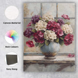 Elegant Pink And White Floral Vase Arrangement Canvas Wall Art Print Decor Picture Ready to Hang
